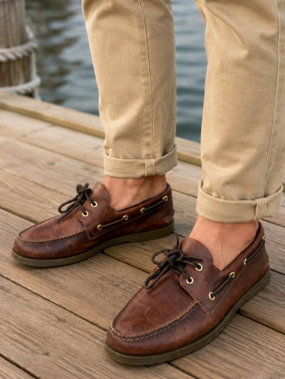 Sperry Top Sider Authentic Original Brown Leather Boat Shoes Mens 11.5 Wide